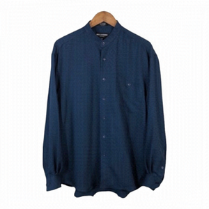 4/$45 BELLISSMO Vintage Navy Blue Button Up Shirt Medium